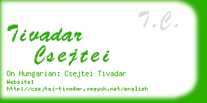 tivadar csejtei business card